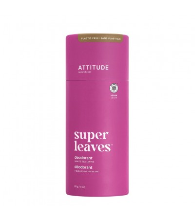ATTITUDE Super Leaves, Plastic Free Deodorant, White Tea Leaves