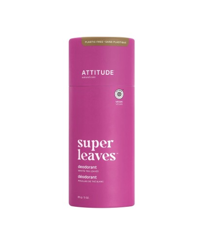 ATTITUDE Super Leaves, Plastic Free Deodorant, White Tea Leaves