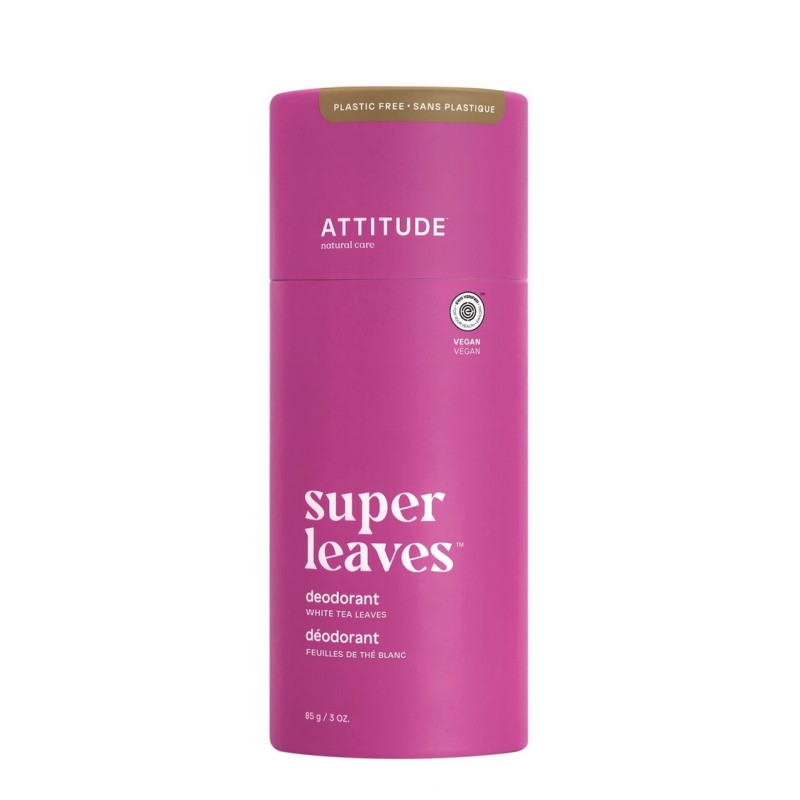 ATTITUDE Super Leaves, Plastic Free Deodorant, White Tea Leaves ATTITUDE Super Leaves, Plastic Free Deodorant, White Tea Leaves