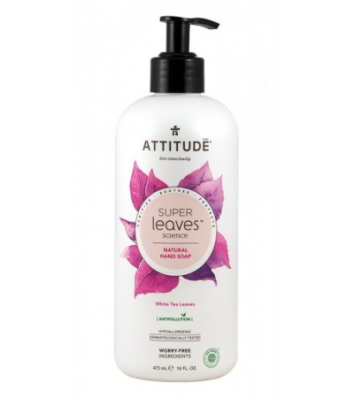 ATTITUDE Liquid Hand Soap, White Tea Leaves, Super Leaves