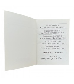 Audemars Piguet automatic 2130, 2131 instructions for use booklet