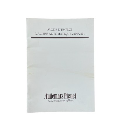 Audemars Piguet automatic 2130, 2131 instructions for use booklet
