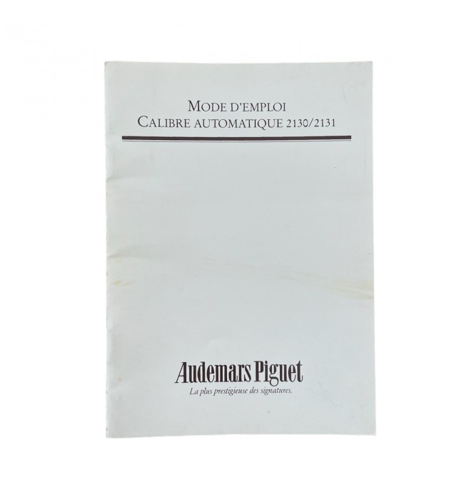 Audemars Piguet automatic 2130, 2131 instructions for use booklet
