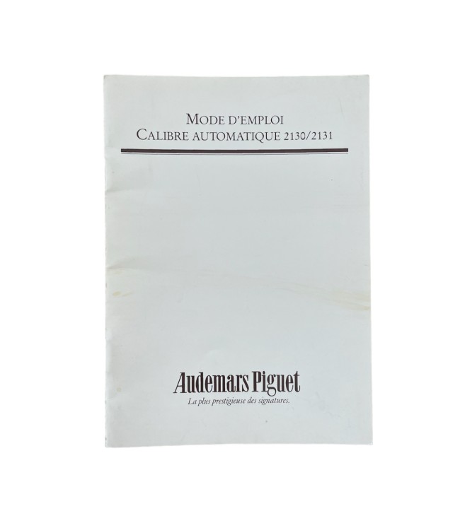 Audemars Piguet automatic 2130, 2131 instructions for use booklet