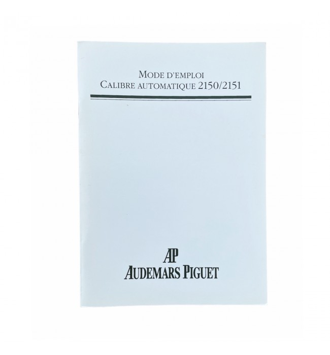 Audemars Piguet automatic 2150, 2151 instructions for use booklet