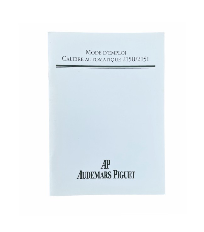 Audemars Piguet automatic 2150, 2151 instructions for use booklet