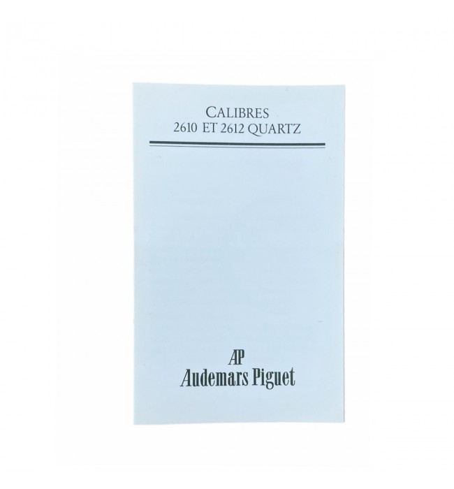 Audemars Piguet Quartz 2610 ET 2612 instructions for use booklet