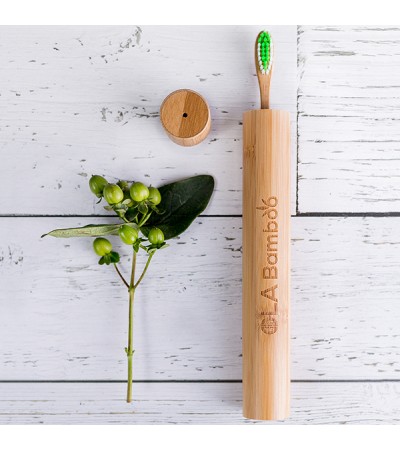 Ola Bamboo Travel Case for Toothbrush