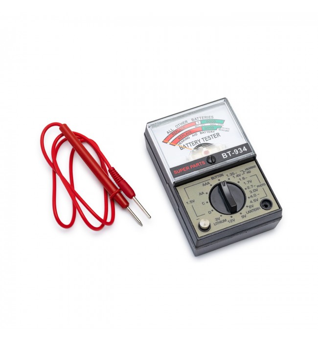 Battery Tester BT-934 for all common round and button cells