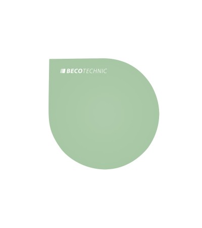 Beco antistatic workbench mat, soft, drop-shaped, 165 x 165 mm, green