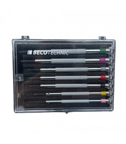 Beco Technic set of 7 screwdrivers 0.60 to 2.00 mm in plastic box with spare blades