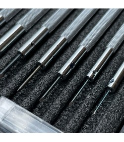 Beco Technic set of 7 screwdrivers 0.60 to 2.00 mm in plastic box with spare blades