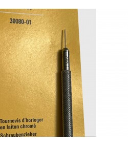 Bergeon 30080-01 Watchmaker Screwdriver 0.50mm Chromium-Plated Swiss Precision Tool (Orange)
