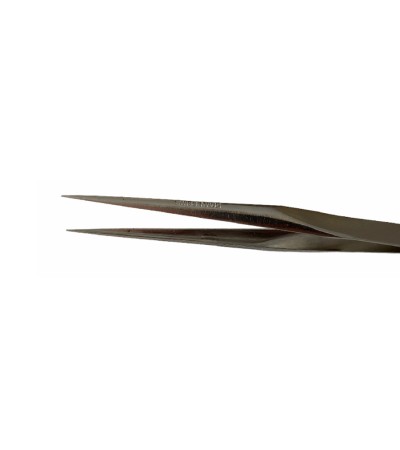 Bergeon 1055-BB nickelled steel grooved points tweezers 120mm
