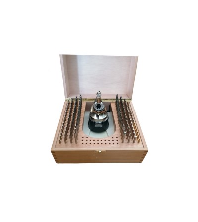 Bergeon 1810-93C staking tool with 24 stakes in wooden box