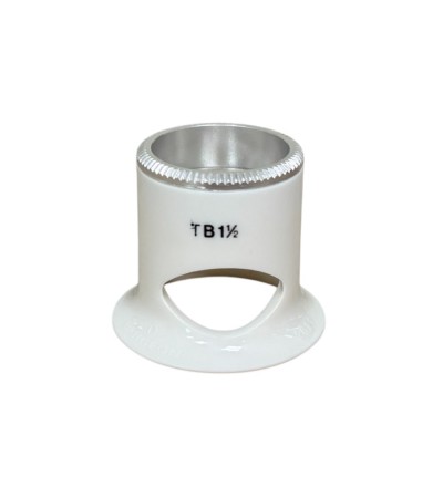 Bergeon 2611-TB-1.5 loupe, white, biconvex, ventilation port, magnification x6.7