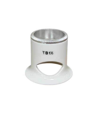 Лупа Bergeon 2611-TB-1.5 с биконвексен обектив, бяла, увеличение 6.7x