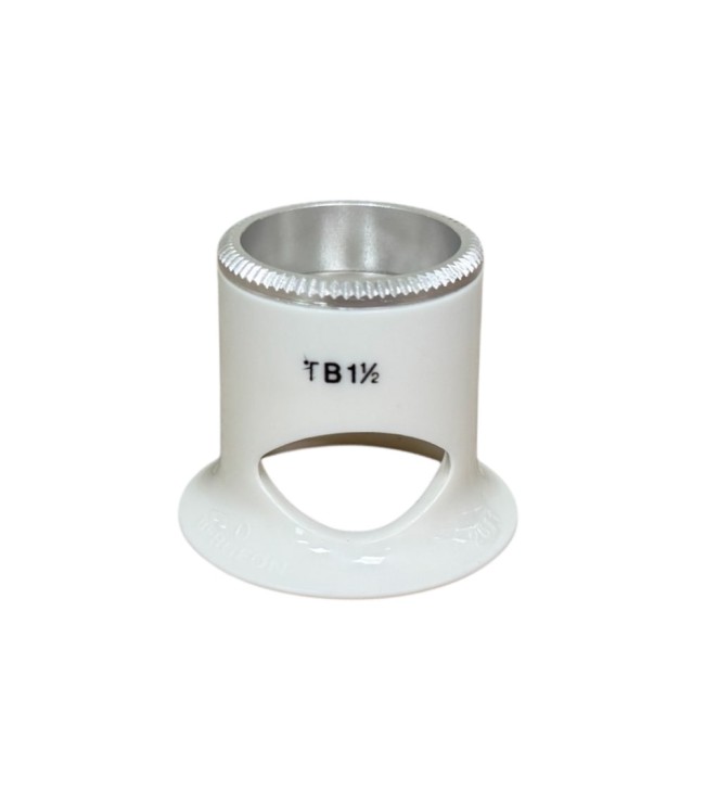 Bergeon 2611-TB-1.5 loupe, white, biconvex, ventilation port, magnification x6.7