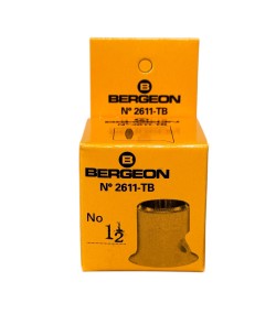 Лупа Bergeon 2611-TB-1.5 с биконвексен обектив, бяла, увеличение 6.7x