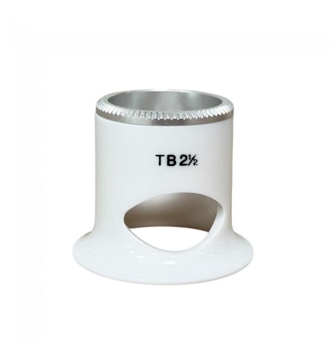 Bergeon 2611-TB-2.5 loupe, white, biconvex, ventilation port, magnification x4