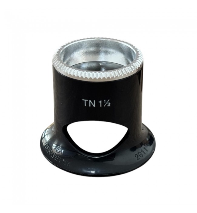 Bergeon 2611-TN 6.7x watchmaker eyeglasses loupe with hole 1.5