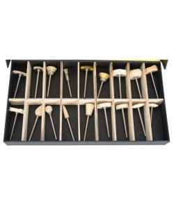 Bergeon 2686 assortment of 18 small brushes for polishing