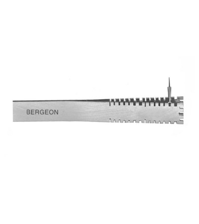 Bergeon 30004 brass watch hands holding tweezers
