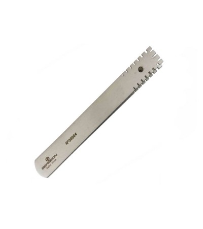 Bergeon 30004 brass watch hands holding tweezers