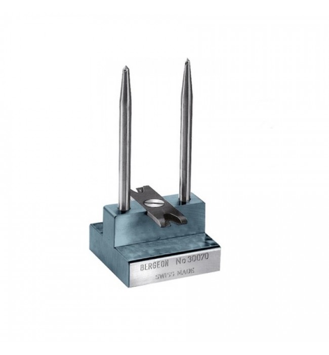 Bergeon 30070 roller balance remover with two punches 0.1 and 0.2 mm