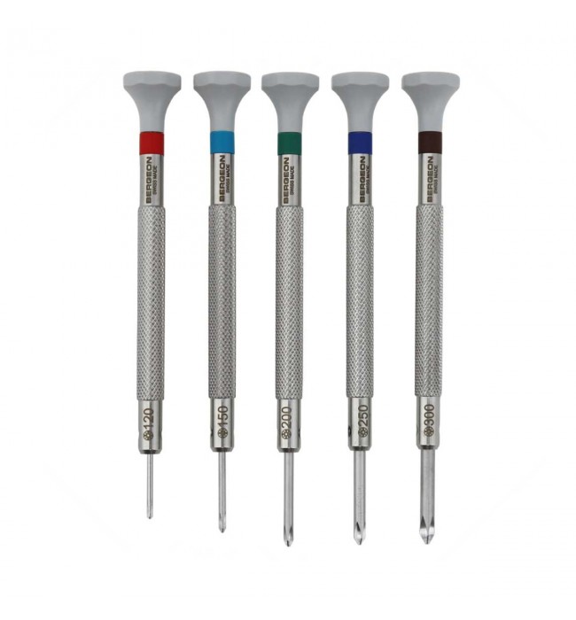 Bergeon 30081-C-P05 Phillips screwdriver set of 5