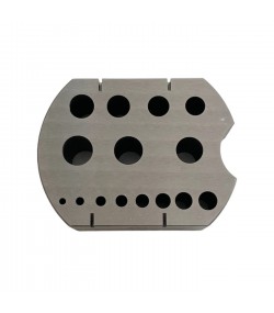 Bergeon 30205 riveting stake in steel tool with 15 holes 2.00 - 8.60 mm