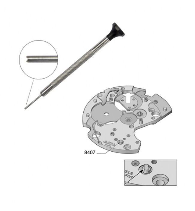 Bergeon 31081-EX-7750 special screw excenter for ETA / Valjoux 7750, 7751