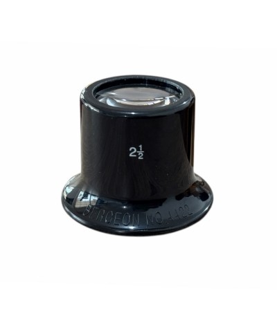 Bergeon 4422-2.5 watchmaker's loupe, plastic housing, inner screw ring, 4 magnification