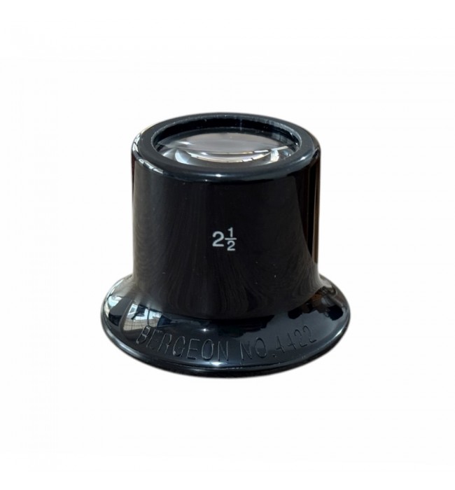 Bergeon 4422-2.5 watchmaker's loupe, plastic housing, inner screw ring, 4 magnification