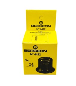 Bergeon 4422-2.5 watchmaker's loupe, plastic housing, inner screw ring, 4 magnification
