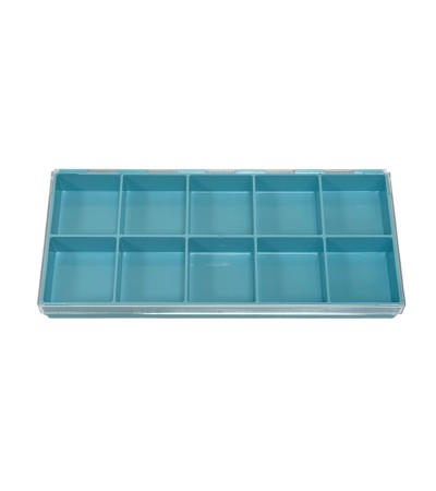 Bergeon 5237-1345 Transparent Plastic Box for Watch Parts – 10 Divisions