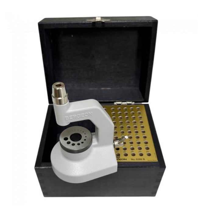 Bergeon 5285-B with 50 Punches, 4.7mm and Stakes in Wooden Box