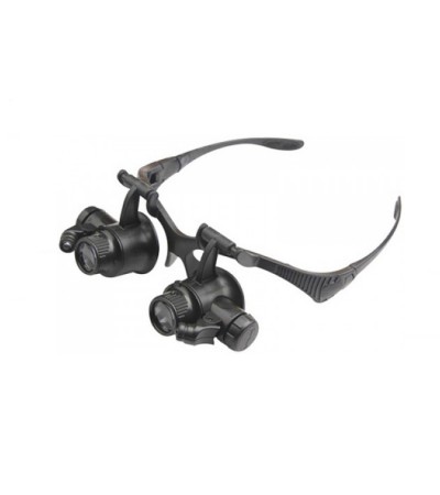 Bergeon 5382 watch repair eyeglass magnifier x10, x15, x20, x25 with LED