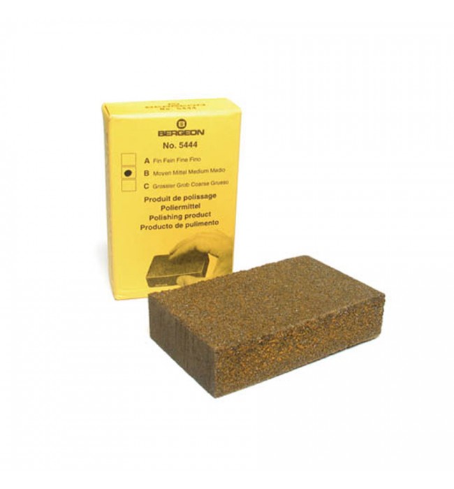 Bergeon 5444-B block of adhesive powder for polishing, unrusting, cleaning satin finish