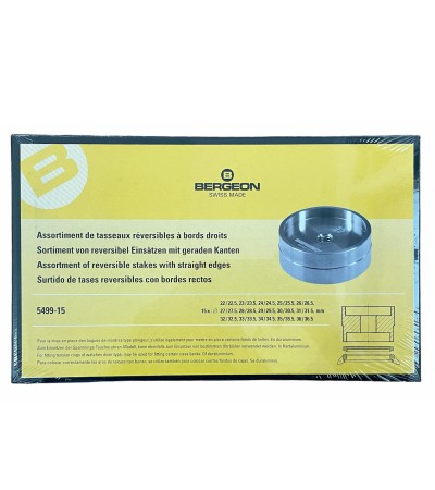 Bergeon 5499-15 set of 15 stake swith straight edges (Ø 22 - 36,5 mm)