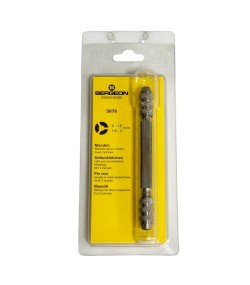 Bergeon 5679 Pin Vice Handle in Nickel Plated Brass, 2 Chucks 0 - 1.5, 1.9 - 3 mm