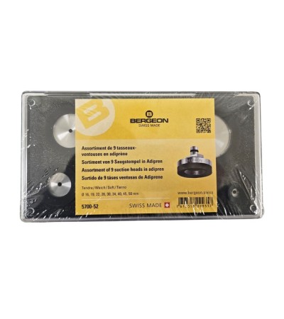 Bergeon 5700-52-9 Set of 9 Upper Suction Heads – Soft Adipren for Bergeon 5700-Z Press