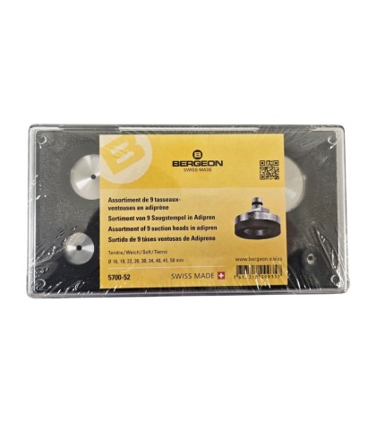 Bergeon 5700-52-9 Set of 9 Upper Suction Heads β Soft Adipren for Bergeon 5700-Z Press