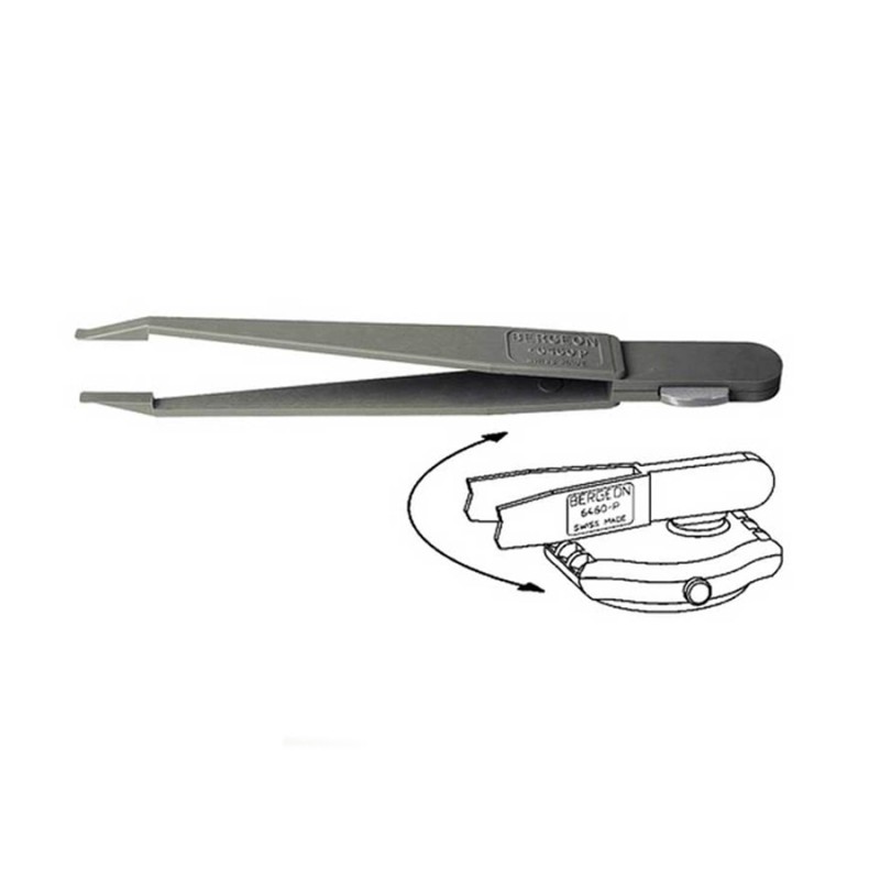 Bergeon 6460-P plastic battery tweezer with battery hatch opener for Swatch watches Bergeon 6460-P plastic battery tweezer with battery hatch opener for Swatch watches