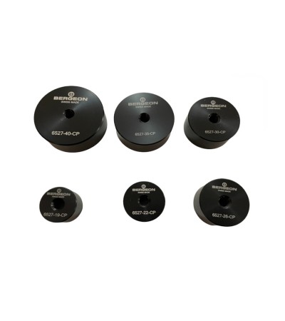 Bergeon 6527-6CP glass fitting dies for domed mineral watch glasses Ø19-40mm