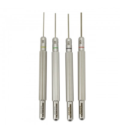 Bergeon 16988-P04 watch band/strap pin punch tool kit 4 piece set in pouch