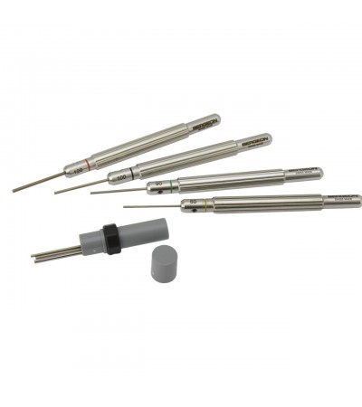 Bergeon 16988-P04 watch band/strap pin punch tool kit 4 piece set in pouch