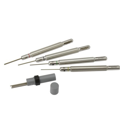 Bergeon 16988-P04 watch band/strap pin punch tool kit 4 piece set in pouch