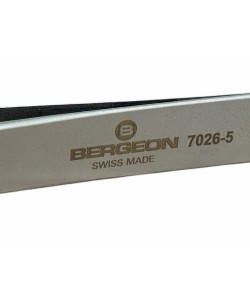 Bergeon 7026-5 precision tweezers in steel for watchmaker's and jewellers, length 110 mm