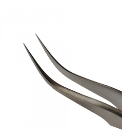 Bergeon 7026-7 antimagnetic watchmaker tweezer with curved points 120 mm